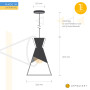 Зображення Світильник підвісний Атмолайт Audrey P20 помаранчевий ИМ Light-Deco 1 