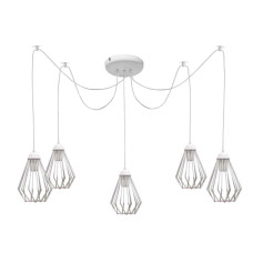 Люстра павук на п'ять плафонів MSK Electric Silvia NL 05371-5 W