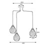 Зображення Люстра підвісна в стилі лофт на три плафони MSK Electric Kaplya NL 12229-3 ИМ Light-Deco 1 