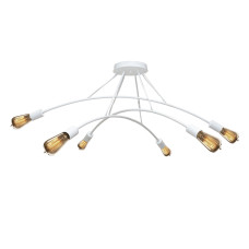 Люстра підвісна MSK Electric Orion на шість ламп Е27 NL 9832-6 WH біла