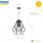 Изображение Светильник подвесной Атмолайт Bevel P165 белый ИМ Light-Deco 1 