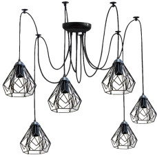 Люстра паук на шесть плафонов MSK Electric Milan NL 538-6