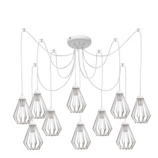 Люстра павук на десять плафонів MSK Electric Silvia NL 05371-10 W