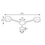 Зображення Люстра стельова MSK Electric Space на три плафони під лампи GX53 біла NL 13040-3 WH ИМ Light-Deco 3 
