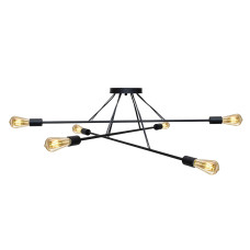 Люстра підвісна MSK Electric Asket на шість ламп Е27 NL 10320-6 BK чорна