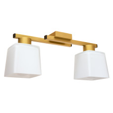 Стельова люстра на два плафони MSK Electric Dublin під лампи Е27 античне золото NL 16610-2 GD