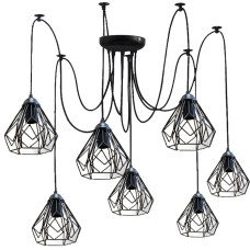 Люстра паук на семь плафонов MSK Electric Milan NL 538-7