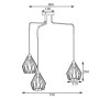 Зображення Люстра підвісна в стилі лофт на три плафони MSK Electric Silvia NL 105371-3 ИМ Light-Deco 1 