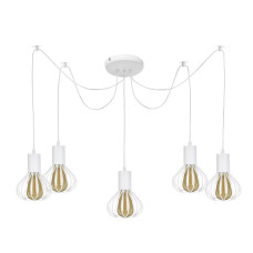 Люстра павук MSK Electric Lotus білий на п'ять плафонів NL 1415-5W