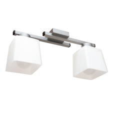 Люстра стельова на два плафони MSK Electric Dublin під лампи Е27 срібло NL 16610-2 SL