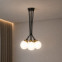 Изображение Люстра подвесная MSK Electric Luna светильник на семь плафонов шар Е27 черный PL 202611-7R BK ИМ Light-Deco 2 