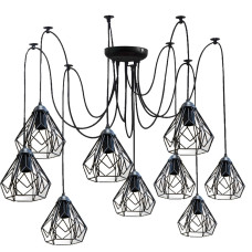 Люстра павук на дев'ять плафонів MSK Electric Milan NL 538-9