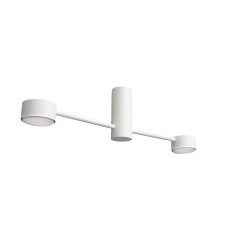 Люстра стельова MSK Electric Copter на два круглі плафони під лампи GX53 біла NL 8041-2 WH