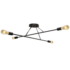 Люстра підвісна MSK Electric Asket під чотири лампи Е27 NL 10320-4 BK чорна