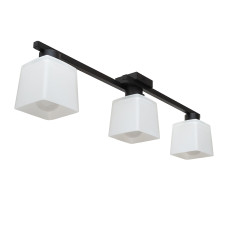 Люстра стельова на три плафони MSK Electric Dublin під лампи Е27 чорна NL 16610-3 BK