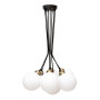 Изображение Люстра подвесная MSK Electric Luna светильник на семь плафонов шаров Е27 d-150mm PL 202612-7R BK ИМ Light-Deco 1 