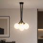 Изображение Люстра подвесная MSK Electric Luna светильник на семь плафонов шаров Е27 d-150mm PL 202612-7R BK ИМ Light-Deco 2 