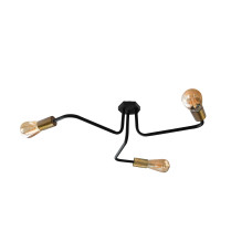 Люстра лофт MSK Electric Maze із бронзовими патронами MSK Electric NL 6060/3 BK+BN