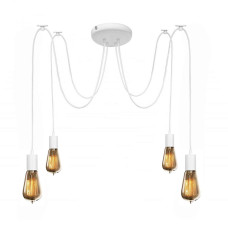 Люстра павук білий на чотири плафони MSK Electric Spider NL 149-4W