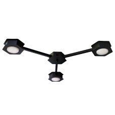 Люстра стельова MSK Electric Space на три плафони під лампи GX53 чорна NL 13040-3 BK