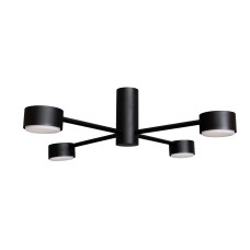 Люстра стельова MSK Electric Copter на чотири круглі плафони під лампи GX53 NL 8041-4 BK чорна