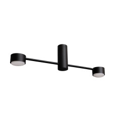 Люстра стельова MSK Electric Copter на два круглі плафони під лампи GX53 чорна NL 8041-2 BK