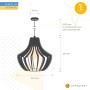 Изображение Светильник подвесной Атмолайт ArtS1 P260 черный ИМ Light-Deco 2 