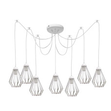 Люстра паук на семь плафонов MSK Electric Silvia NL 05371-7 W