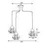 Зображення Люстра підвісна MSK Electric Crystal у стилі лофт на три плафони NL 10535-3 ИМ Light-Deco 3 