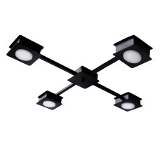 Люстра стельова MSK Electric Space на чотири плафони під лампи GX53 чорна NL 12040-4 BK