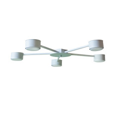 Люстра cтельова MSK Electric Copter на п'ять круглих плафона під лампи GX53 NL 8040-5 WH білий