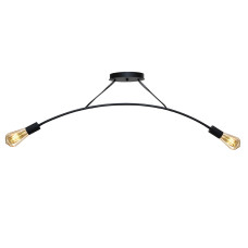 Люстра підвісна MSK Electric Orion на дві лампи Е27 NL 9832-2 BK чорна