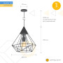 Изображение Светильник подвесной Атмолайт Pyramid P350 белый ИМ Light-Deco 1 