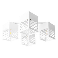 Люстра MSK Electric Urban на чотири плафони NL 2410-4 WH у стилі лофт біла