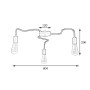 Зображення Люстра лофт MSK Electric Laminari стельова на три лампи NL 17503-3 BK ИМ Light-Deco 4 