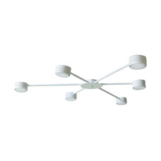 Люстра стельова MSK Electric Space на шість круглих плафонів під лампи GX53 біла NL 8040-6 WH