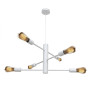 Зображення Люстра підвісна MSK Electric Asket на шість плафонів Е27 NL 6120-6 WH біла ИМ Light-Deco 2 