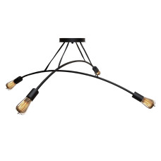 Люстра підвісна MSK Electric Orion на чотири лампи Е27 NL 9832-4 BK чорна