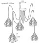 Зображення Люстра павук на п'ять плафонів MSK Electric Milan NL 538-5 W ИМ Light-Deco 2 