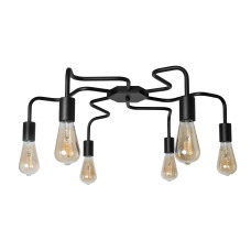 Люстра лофт MSK Electric Laminari стельова на шість ламп NL 17503-6 BK