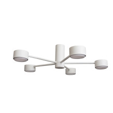 Люстра стельова MSK Electric Copter на п'ять круглих плафонів під лампи GX53 біла NL 8041-5 WH