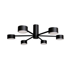 Люстра cтельова MSK Electric Copter на шість круглих плафонів під лампи GX53 NL 8041-6 BK чорний