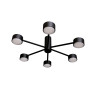 Зображення Люстра cтельова MSK Electric Copter на шість круглих плафонів під лампи GX53 NL 8041-6 BK чорний ИМ Light-Deco 2 