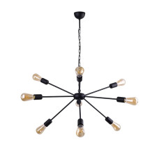 Люстра молекула Nowodvorski 9734 Rod E27 9x60W IP20 Bl колір чорний