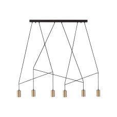Люстра Nowodvorski 7955 Imbria GU10 6x10W IP20 Bl колір латунний