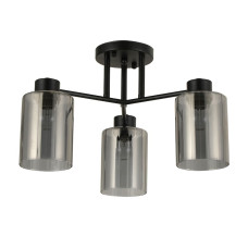 Люстра потолочная Ardero BL1330-1 OSTIN черная, плафон глянцевый серый Люстра потолочная Ardero BL1330-1 OSTIN черная, плафон глянцевый серый
