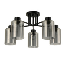 Люстра потолочная Ardero BL1350-1 OSTIN черная, плафон глянцевый серый Люстра потолочная Ardero BL1350-1 OSTIN черная, плафон глянцевый серый