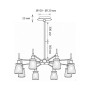 Зображення Светильник потолочный Ardero BL2080-2 BELL под лампу золото ИМ Light-Deco 2 