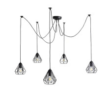 Люстра Атмолайт Bevel Spider- 5 лапок чорна (1601)