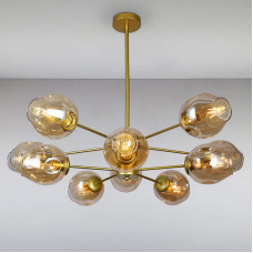 Люстра підвісна молекула Light House LS-15178-10 GD+BR золото